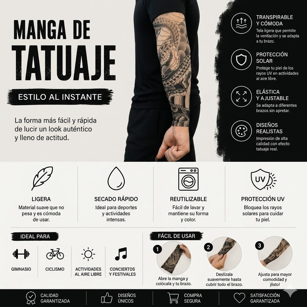 Manga de Brazo Tatuada